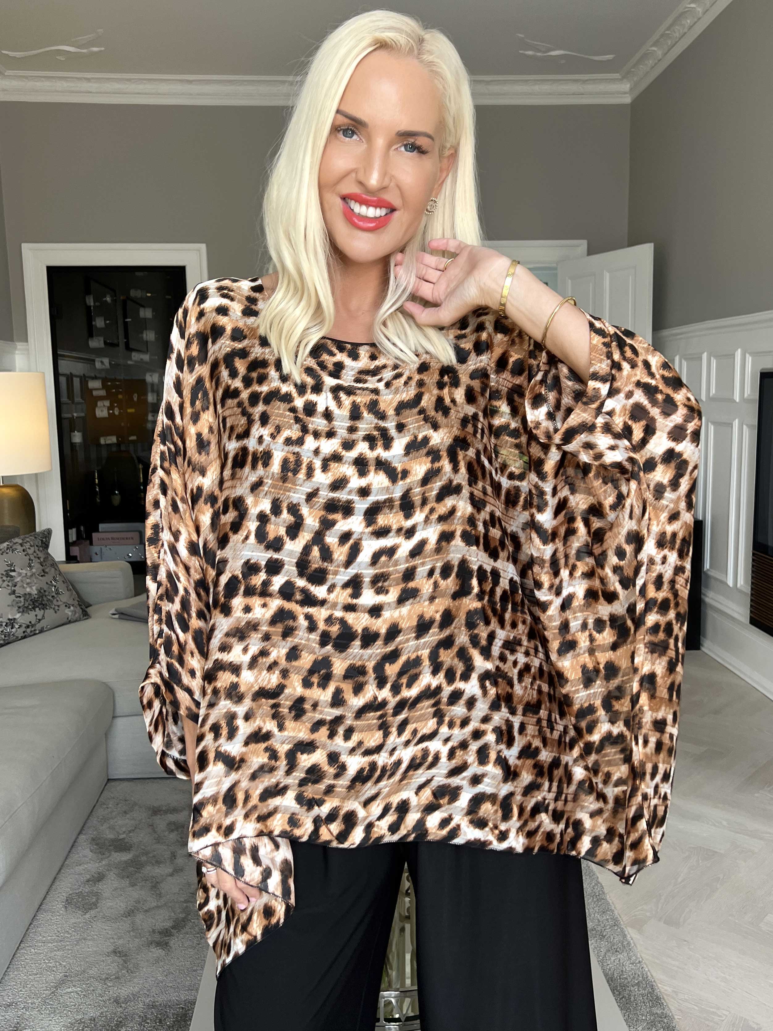 Estella - Oversized tunika med fladdermusärmar